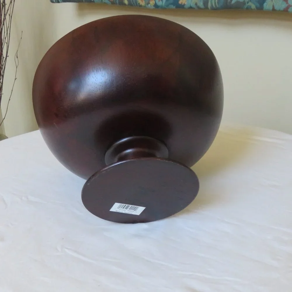 Wooden Pedestal Bowl by Nautica